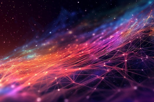 Abstract Futuristic Network Unleashing the Power of Fiber Optic Connection Generative AI