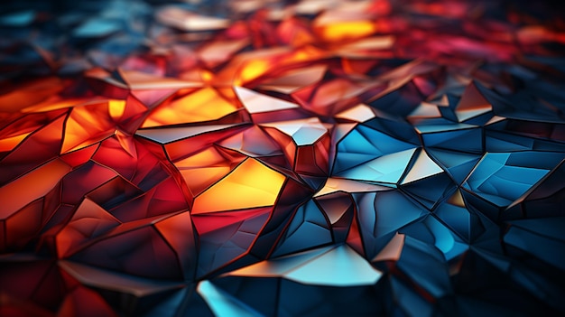 Abstract futuristic polygonal surface Generative Ai