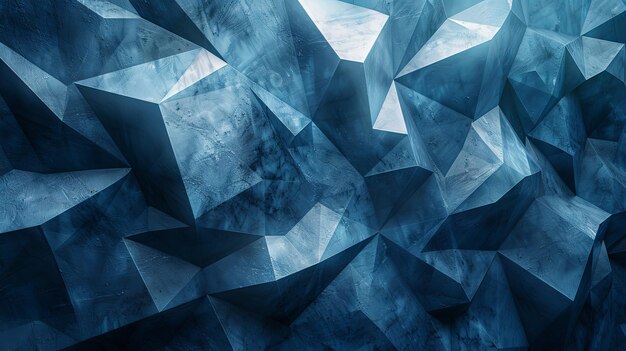 Abstract futuristic technology with polygonal shapes on dark blue background