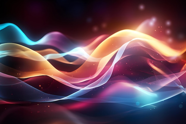 abstract futuristic Wave background with gold PINK blue