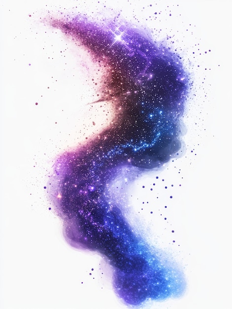 Photo abstract galaxy with purple and blue hues