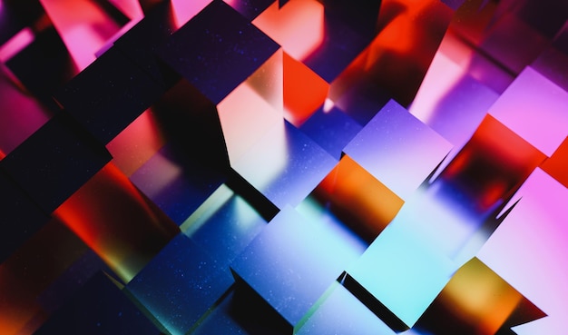 Abstract gaming background colorful cubes grid gaming party an business concept image