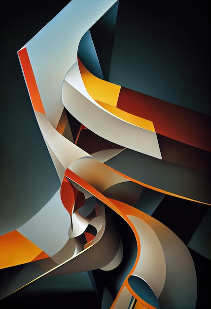 Abstract geometric art generated by artificial intelligence