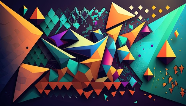 Abstract geometric background digital art illustration