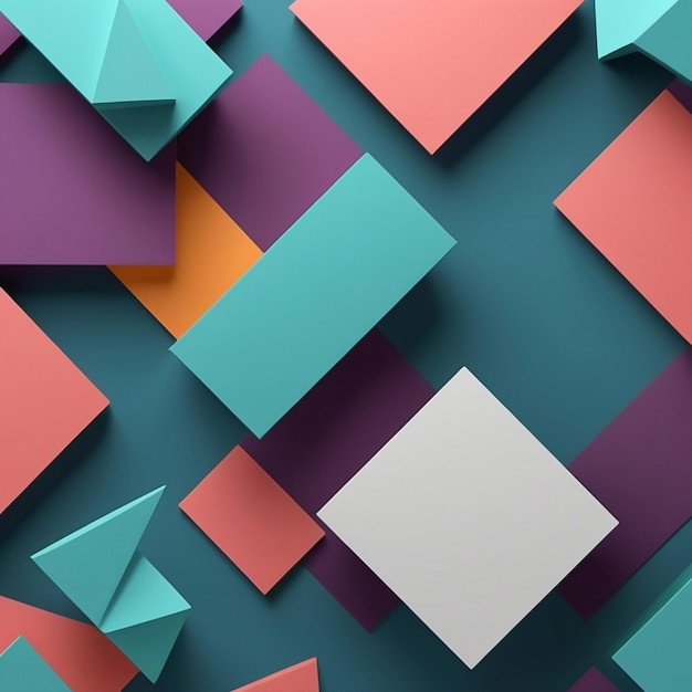 Abstract geometric background Dynamic shape composition