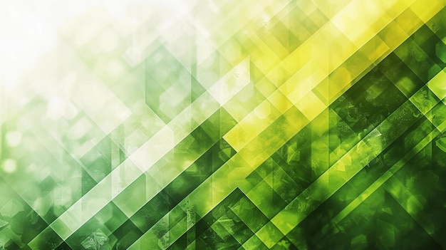 Abstract geometric background in spring colors Bright banner in green and yellow hues AI Generated