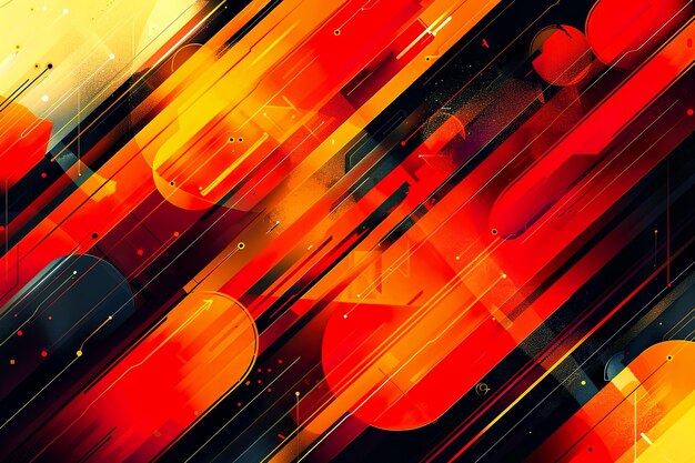 Abstract geometric background with black and orange elements