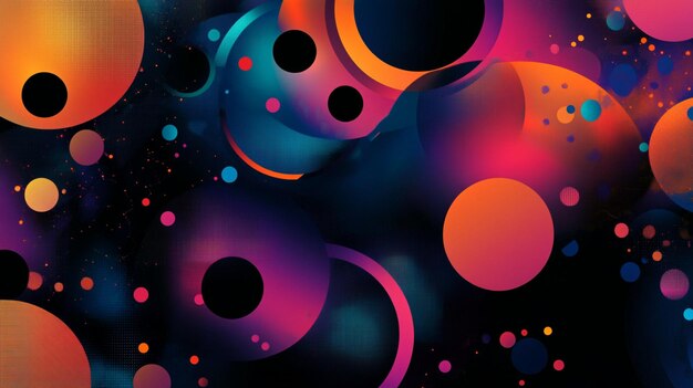 Photo abstract geometric background with circles squares rectanglesbackground with geometric shapes