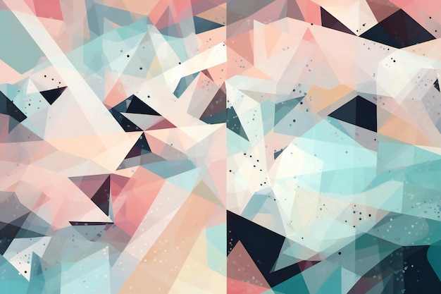 Abstract geometric background with triangles and dots illustration for your design