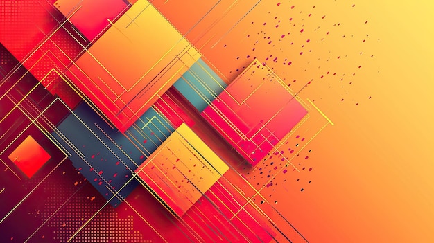 Abstract geometric background with vibrant colors