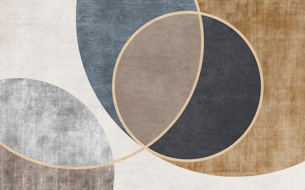 Abstract geometric circle carpet