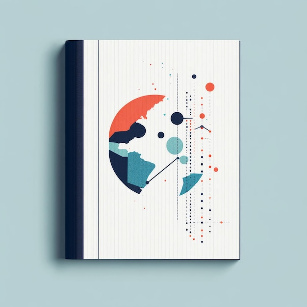 Photo abstract geometric design on book cover