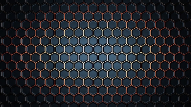 Abstract geometric hexagonal