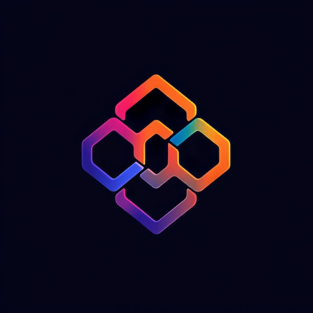 Abstract geometric logo design with vibrant colors