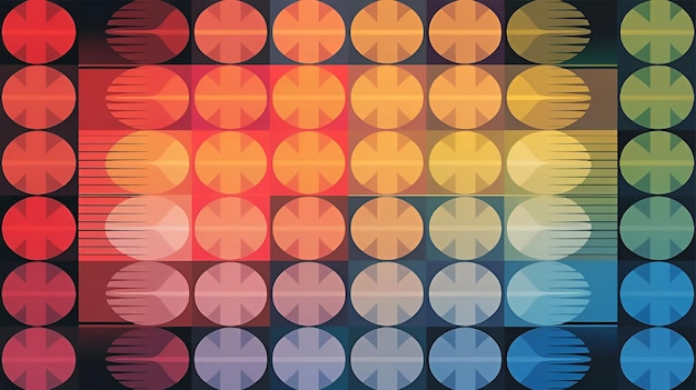 Photo abstract geometric pattern artwork retro colors background