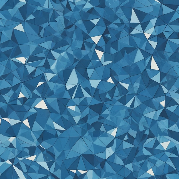 Photo abstract geometric pattern in blue triangle shapes