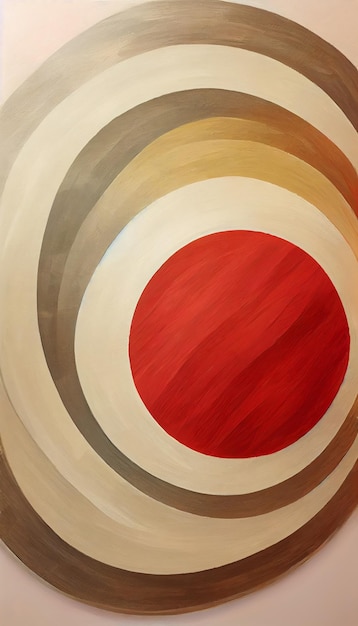 Abstract geometric pattern circle and triangle red and beige modern and trendy elegant concept Digital art 3D illustration Copy spacedesign wallpaper packaging