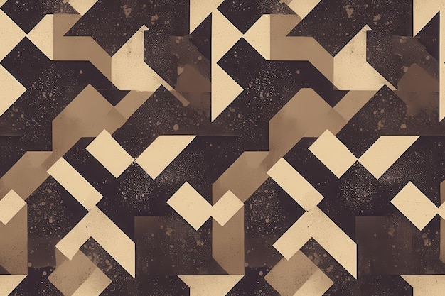 Abstract geometric pattern with beige and brown color Geometric pattern for fashion and interior