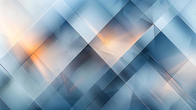 Abstract geometric pattern with blue and orange hues