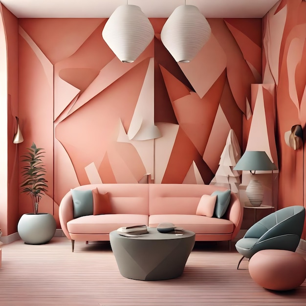 Abstract Geometric Patterns for Interior Walls Enhance Your Home Decor