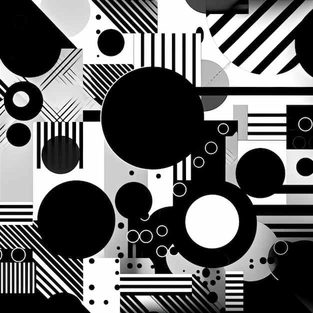 abstract geometric shape monochrome black and white background