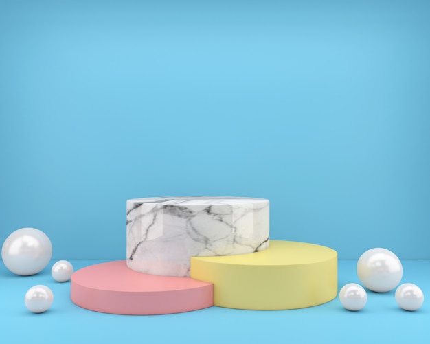 abstract geometric shape pastel color  minimal modern style wall ,for booth podium stage display table.