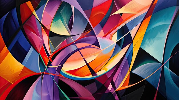 Abstract geometric shapes encounter Background Generative AI