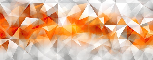 Photo abstract geometric triangle orange white background