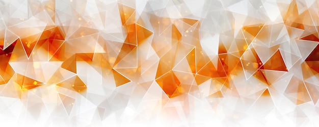 Photo abstract geometric triangle orange white background