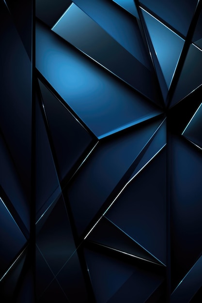 Abstract Geometric Triangular Design in Blue Tones