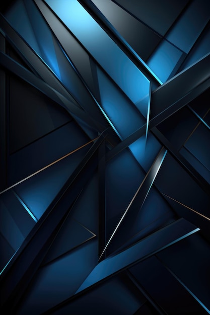 Abstract Geometric Triangular Design in Blue Tones