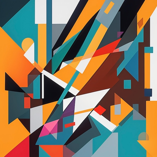 abstract geometry background with beautiful color combination