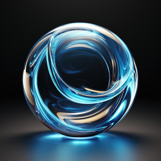 A abstract glass sphere