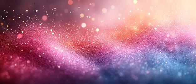 Photo abstract glitter background with pink and blue sparkle