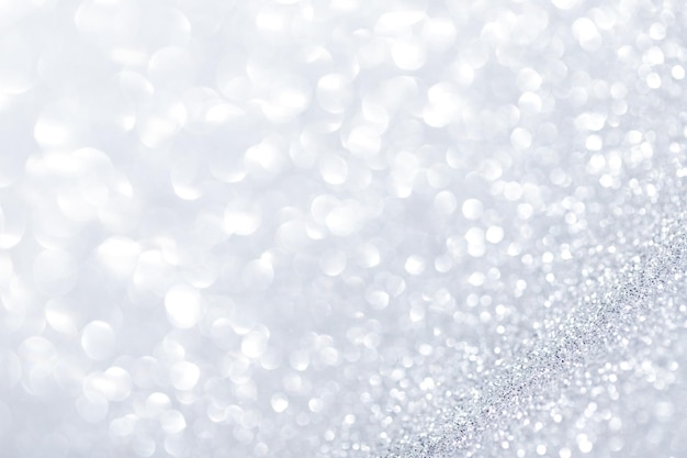 Abstract glitter silver background with copy space winter concept