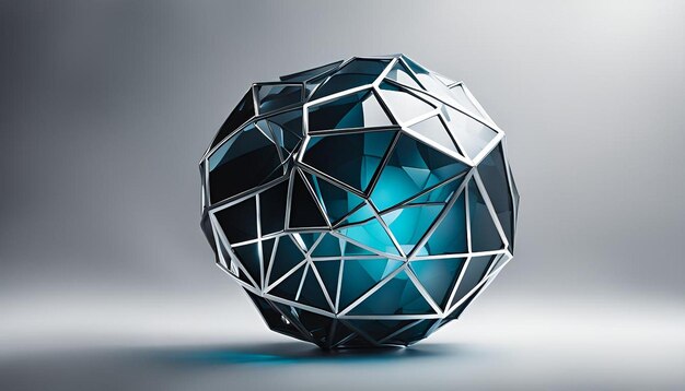 Abstract Globe with Polygonal Mesh