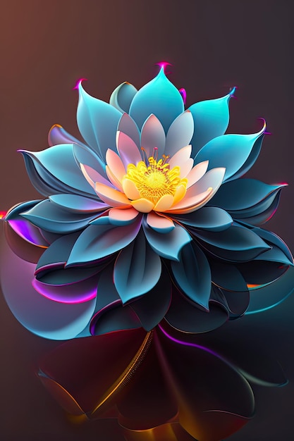 Abstract glowing flower