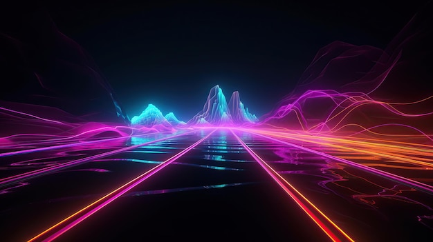 abstract glowing lines background