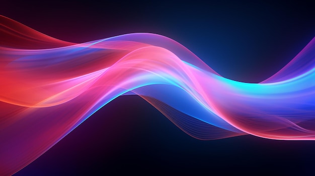 Abstract glowing neon line background