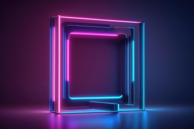 Abstract glowing neon