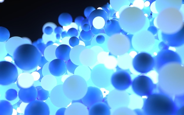 Abstract glowing particles background 3d rendering