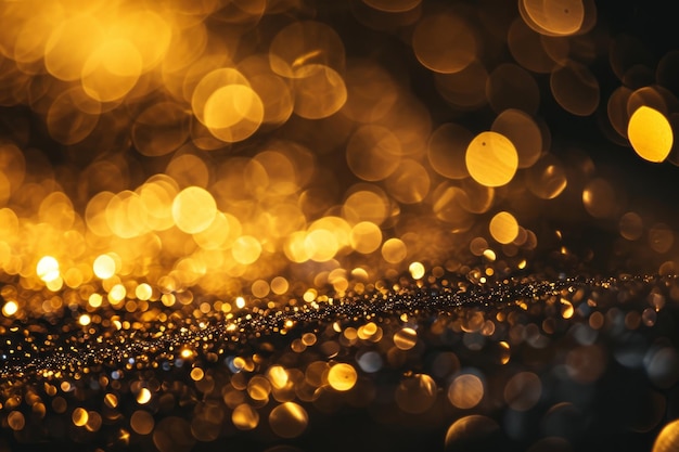 abstract gold background with blur bokeh light glitter glow magical moment luxury atmosphere on ground stage AI generated