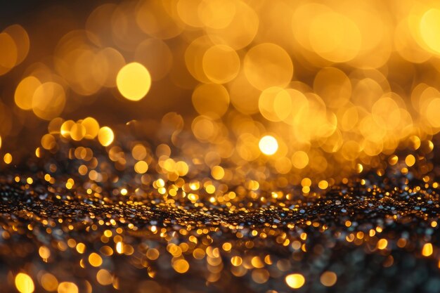 abstract gold background with blur bokeh light glitter glow magical moment luxury atmosphere on ground stage AI generated