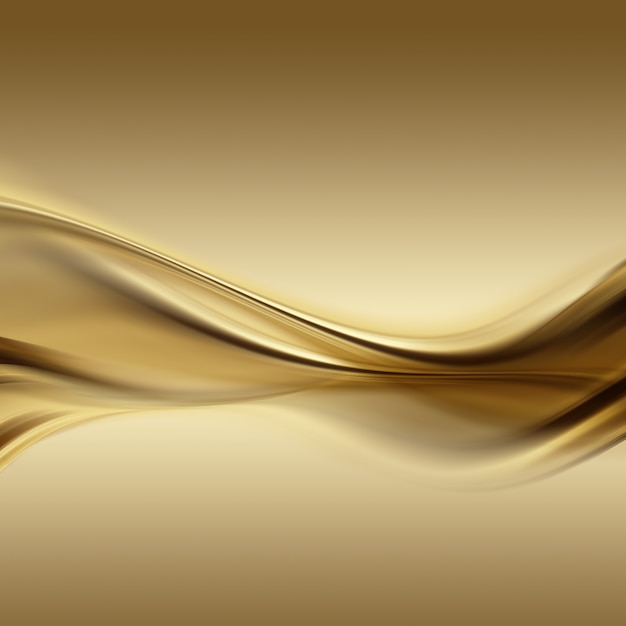 Abstract gold background with smooth lines