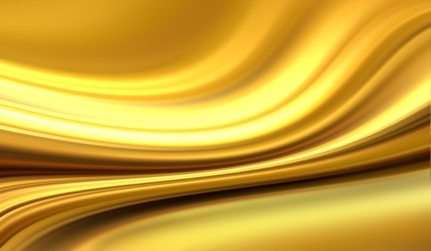 Abstract gold background with smooth lines