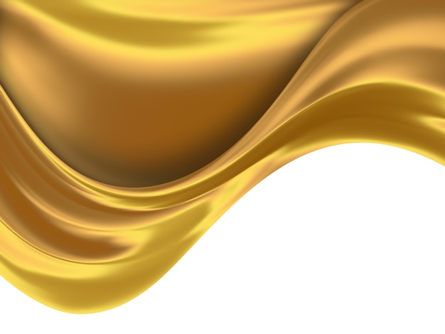 Abstract gold background with smooth lines