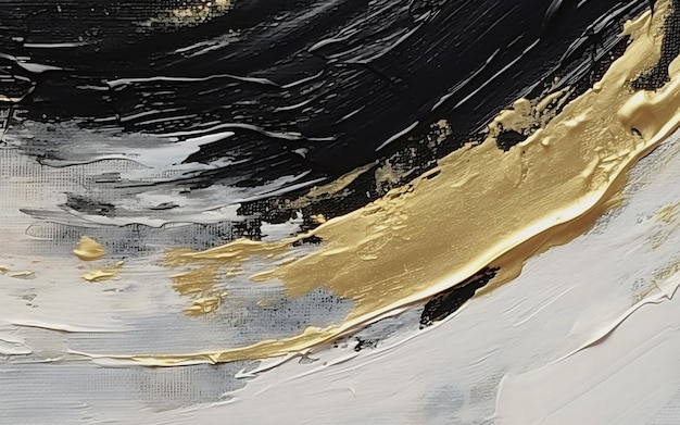 Abstract gold and black oil painting texture art pattern modern abstract art hanging picture