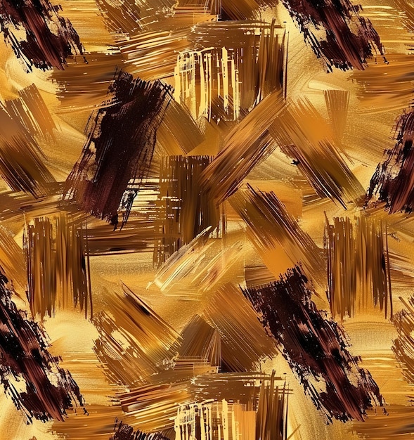 Abstract gold brush strokes rich texture of gold and brown brush strokes creating a luxurious artistic background