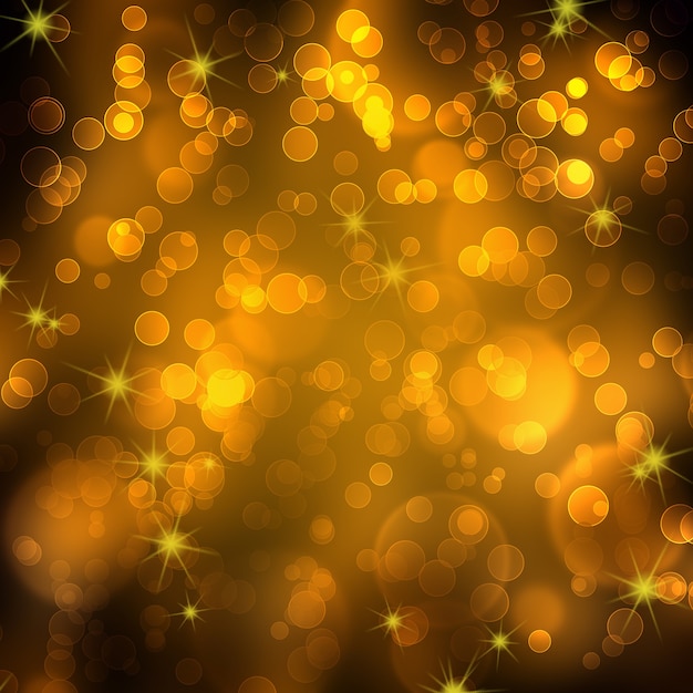 Abstract gold festive background with bokeh effect