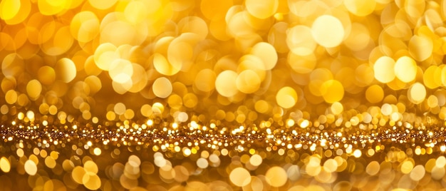 Abstract Gold Glitter Bokeh Background